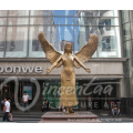 outdoor garden decoration metal craft bronze winged angel statue